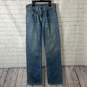Levi’s 514 Straight Size 12 slim W 24 L 26.5 medium wash blue jeans